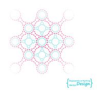 Logotype sign of DNA molecule Social network Biomedicine