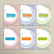 Round color lines on a white background N2