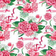 Vector floral seamless pattern in boho style N2