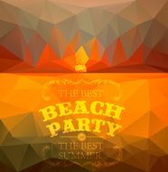Polygonal seaside view sammer poster N4