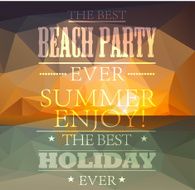 Polygonal seaside view sammer poster N6