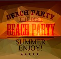 Polygonal seaside view sammer poster N7