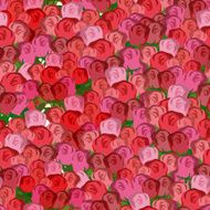 Red and pink roses seamless pattern Vector floral background of