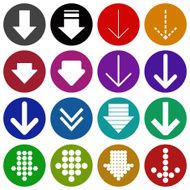 Arrow sign icon set- vector illustration