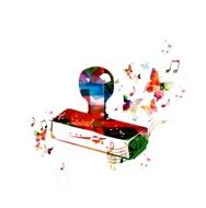 Colorful vector stamper background with butterflies