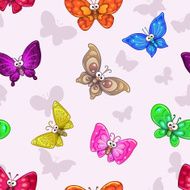 seamless pattern with butterflies N70