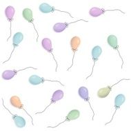 Seamless party balloon pattern on white background