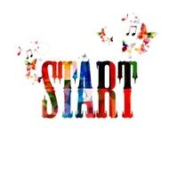 Start colorful inscription