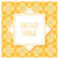 Graphic design vintage frame for logo and badges Abstract outline N2