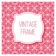 Graphic design vintage frame for logo and badges Abstract outline N6