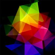 abstract background consisting of colorful triangles vector illustration