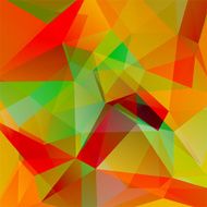 abstract background consisting of yellow orange green triangles vector illustration