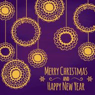 Merry Christmas and Happy New Year Abstract purple background with N2
