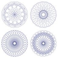 Set of vector ornament rosettes