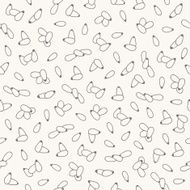 Seamless pattern with pine nuts