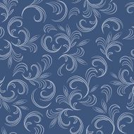 Abstract floral seamless pattern with thin leaves N2