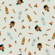 American indians seamless pattern N3