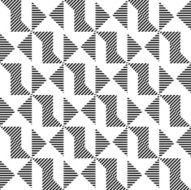 Black and white geometric seamless pattern abstract background N45