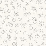 Seamless pattern with macadamia nuts