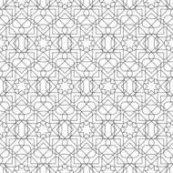Black and white geometric seamless pattern with line N15