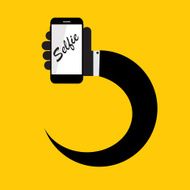 Flat Selfie Icon Vector Illustration N2