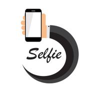 Flat Selfie Icon Vector Illustration N3
