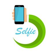 Flat Selfie Icon Vector Illustration N4
