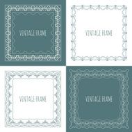 Collection of four stylish vintage frame