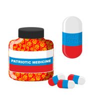 National Patriotic medicine in Russia Pill with Vector
