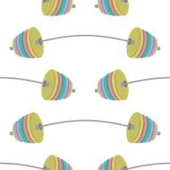 barbell powerlifting seamless pattern Vector background power o