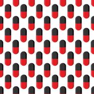 Capsule medical seamless pattern Pills vector background