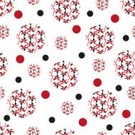 Geometric red abstract seamless background on white