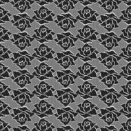 Seamless pattern with roses on black background