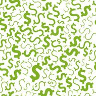 Many green money signs on white seamless pattern