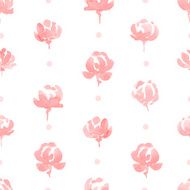 Hand Drawn Watercolor Flowers seamless Pattern Vector Illustration N4