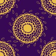 Abstract seamless with round gold pattern