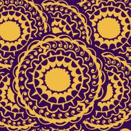 Abstract seamless with round gold pattern N7