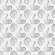 vector seamless pattern with coffee beans N2