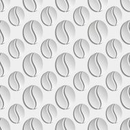 vector seamless pattern with coffee beans N3