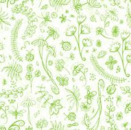 Vector seamless pattern with summer flowers N5
