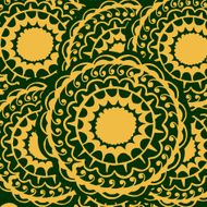 Abstract seamless with round gold pattern N12