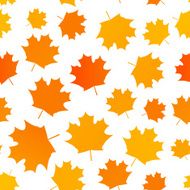 Seamless pattern with autumn leaves N26