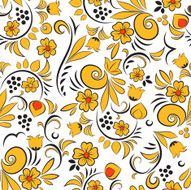 Khokhloma painting Seamless vector pattern Floral background