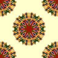 Abstract seamless with round gold pattern N16