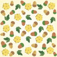 Forest background with acorn