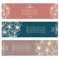 Set of three abstract floral banners N3