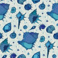 Seamless pattern of Sea shells N7