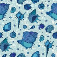 Seamless pattern of Sea shells N8