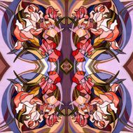 Ornament of flowers in the Art Nouveau style