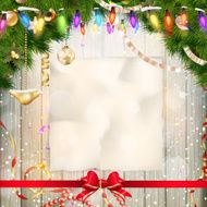 Merry Christmas card with copy space EPS 10